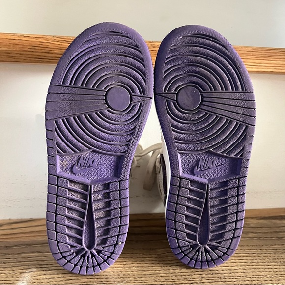 Air Jordan 1 Retro High Size 12 Kids Court Purple White - Picture 7 of 7